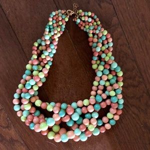New multicolor beaded necklace & matching earrings
